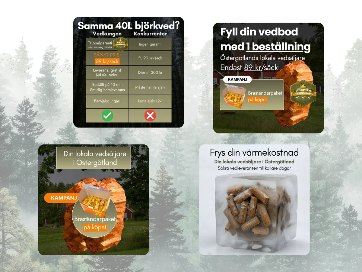 Meta Ads-kampanjer för Vedkungen